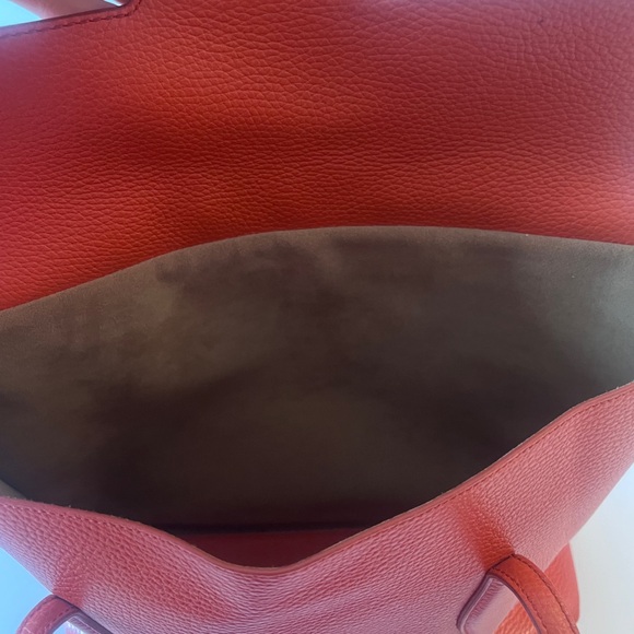Tod's Vibrant Orange Leather Tote - Picture 9 of 9